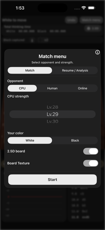 Settings Menu