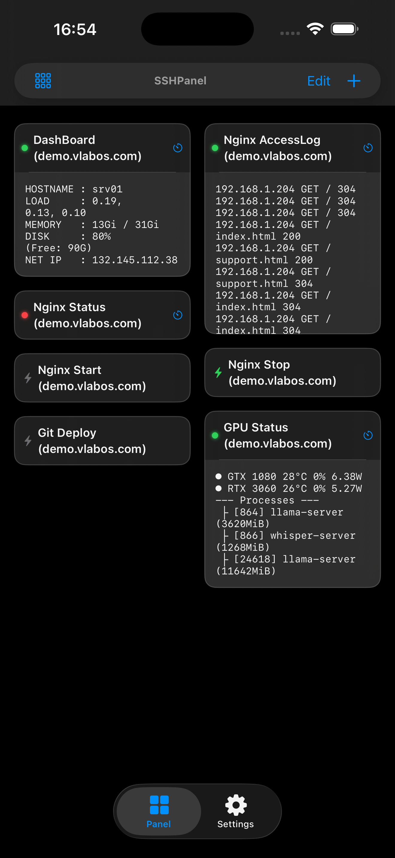 SSHPanel